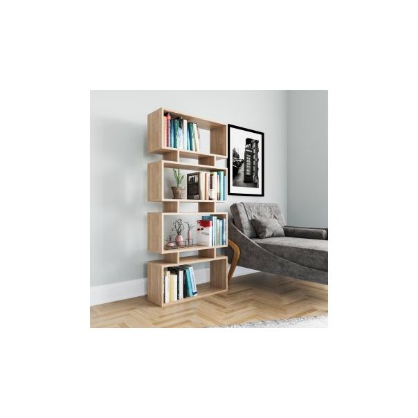 HANAH HOME Polica za knjige Langdon Oak - 171767