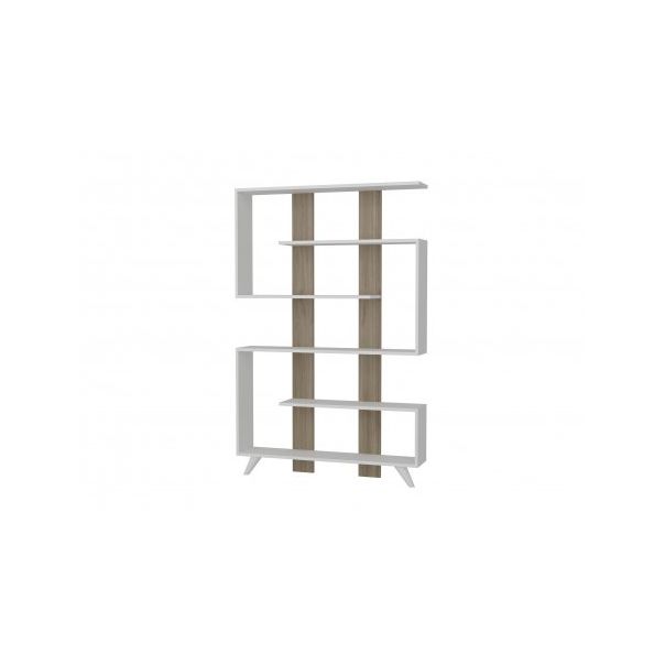 HANAH HOME Polica za knjige Rain White Walnut - 171771