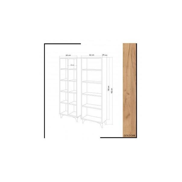 HANAH HOME Polica za knjige Potenza - 171775