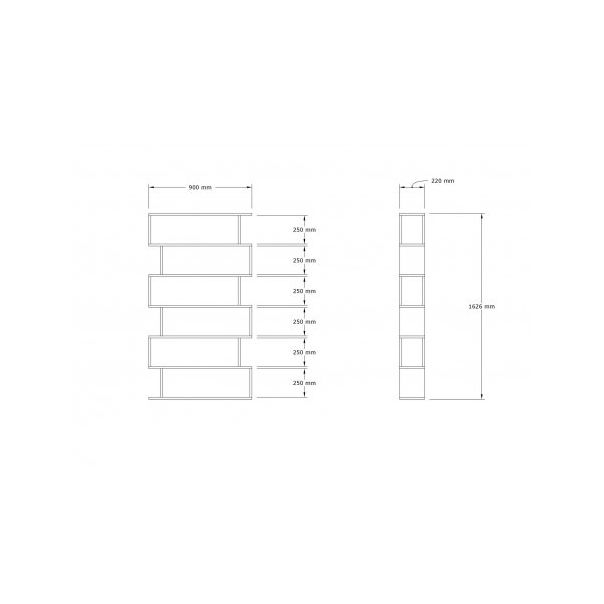 HANAH HOME Polica za knjige Hector Sapphire - 171858