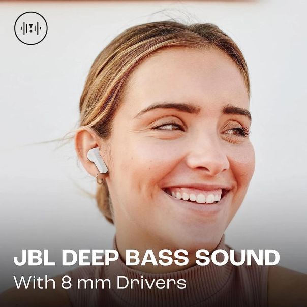 JBL Bežične bubice WaveBeam, bela - 76022
