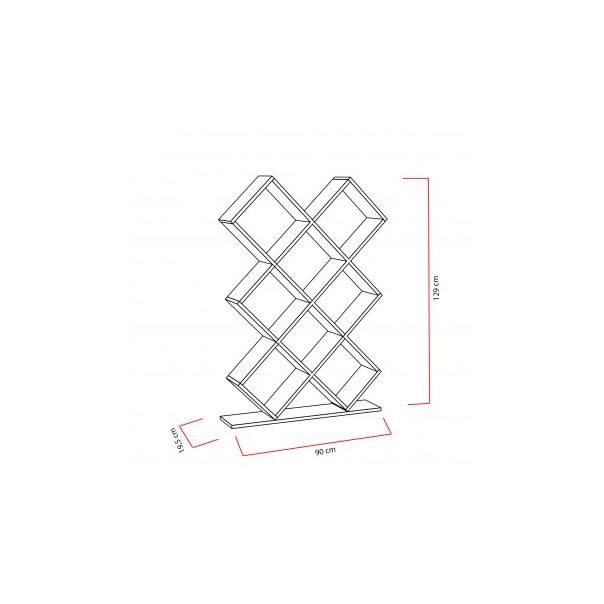 HANAH HOME Polica za knjige Kumsal Red - 171949