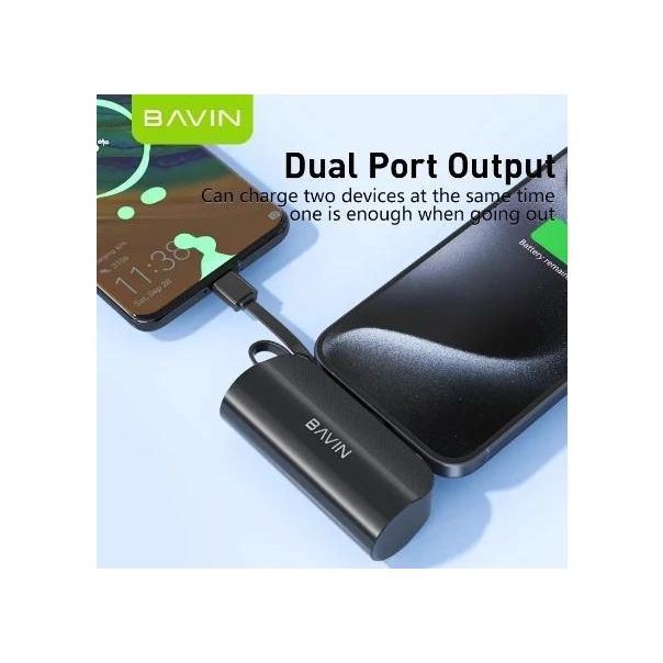 BAVIN Power bank 5000mAh, crna - 90310-1