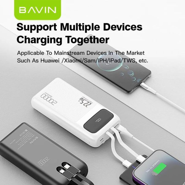 BAVIN Power bank 20000mAh 22.5W, crna - 90313