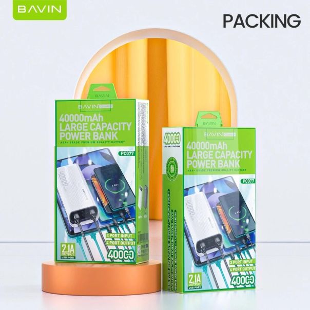 BAVIN Power bank 40000mAh, bela - 90315