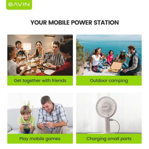BAVIN Power bank 40000mAh, bela - 90315