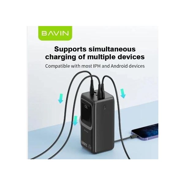 BAVIN Power bank 50000mAh 22.5W PD20W, crna - 90316