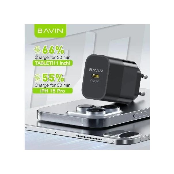 BAVIN Punjač GaN 45W-PD USB-C, crna - 90037