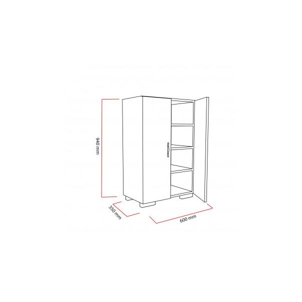 HANAH HOME Cipelarnik Mada4 Ayak, bela - 172100