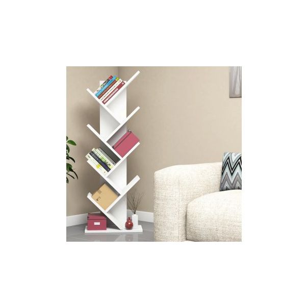 HANAH HOME Polica za knjige Hitit, bela - 172307