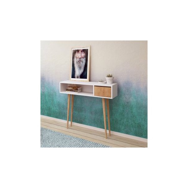 HANAH HOME Konzolni sto Kiogi, svetlo braon/bela - 172421