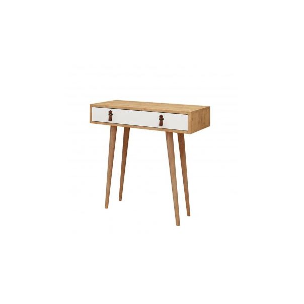 HANAH HOME Konzolni sto Dokka, bela/svetlo braon - 172425