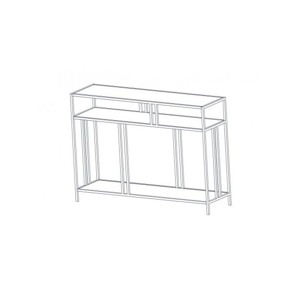 HANAH HOME Komoda Venedik, crna - 172435