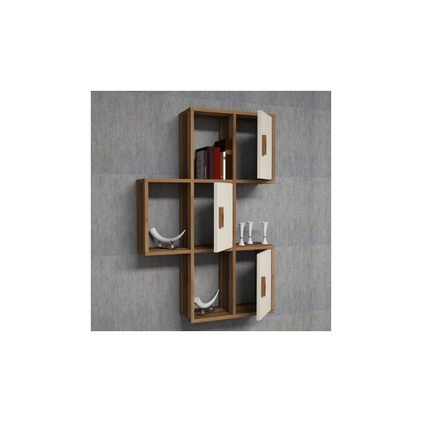 HANAH HOME Zidna polica Flora, braon/krem - 172626