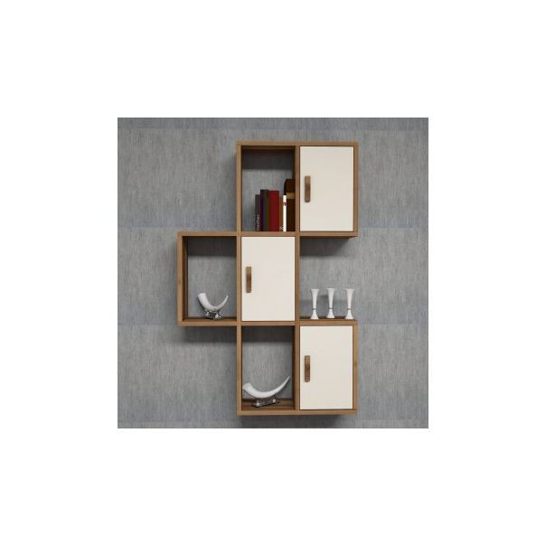 HANAH HOME Zidna polica Flora, braon/krem - 172626