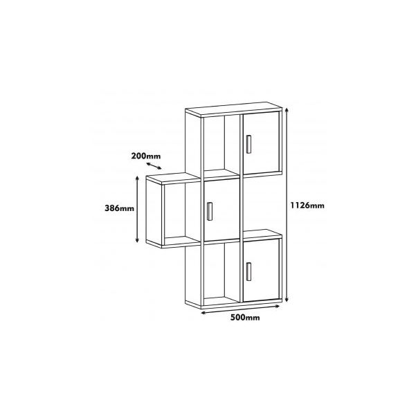 HANAH HOME Zidna polica Flora, braon/krem - 172626