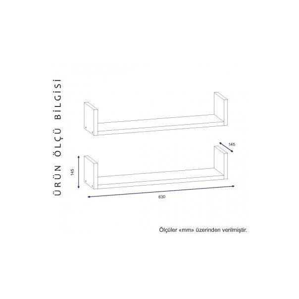 HANAH HOME Zidna polica Iris White - 172628