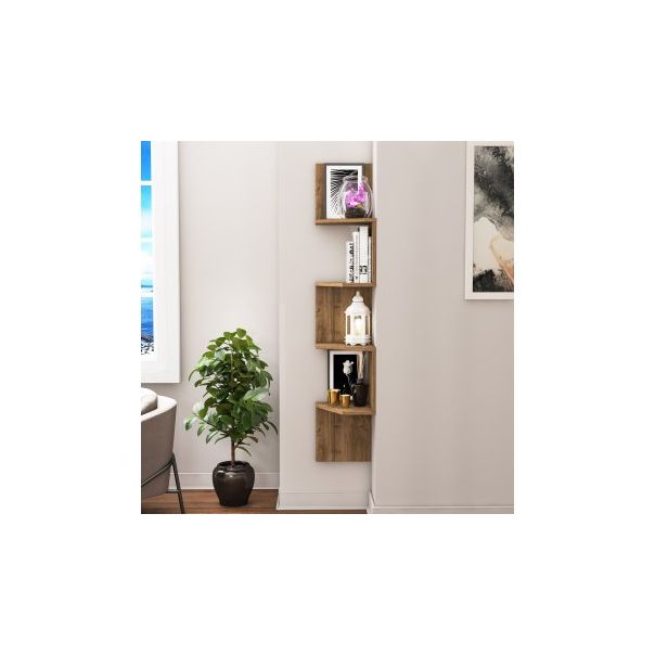 HANAH HOME Zidna polica Desaldo Walnut - 172710