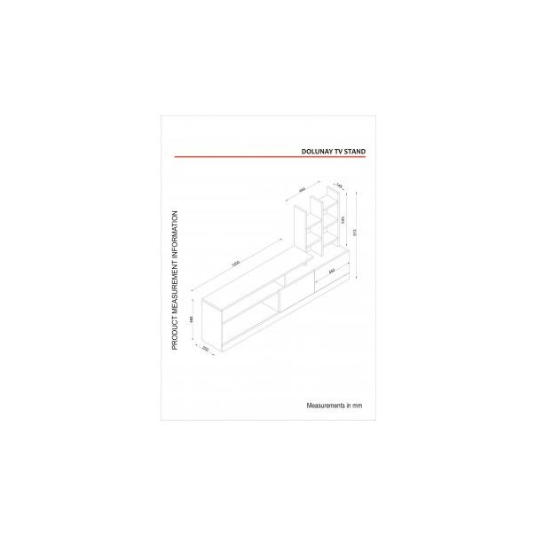 HANAH HOME TV polica Dolunay White - 172748