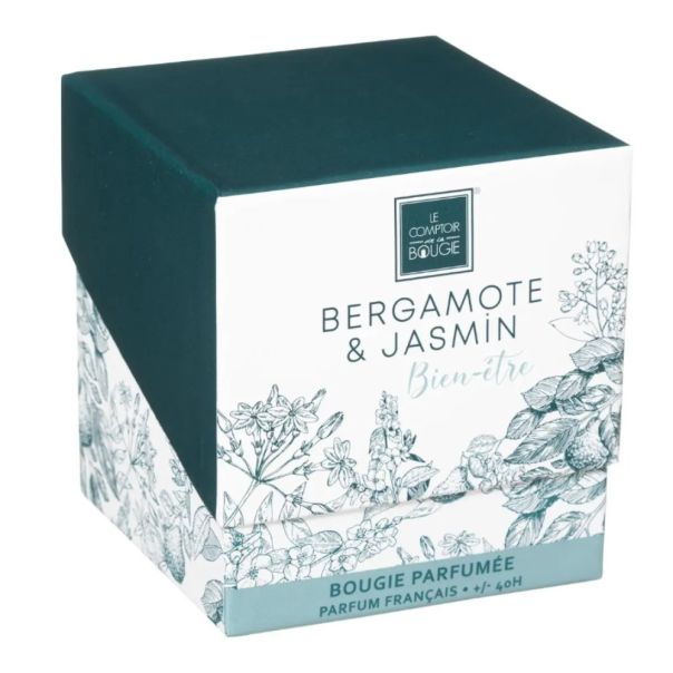 ATMOSPHERA Sveća jasmin 8x9cm vosak/staklo tamno zelena - 172760F
