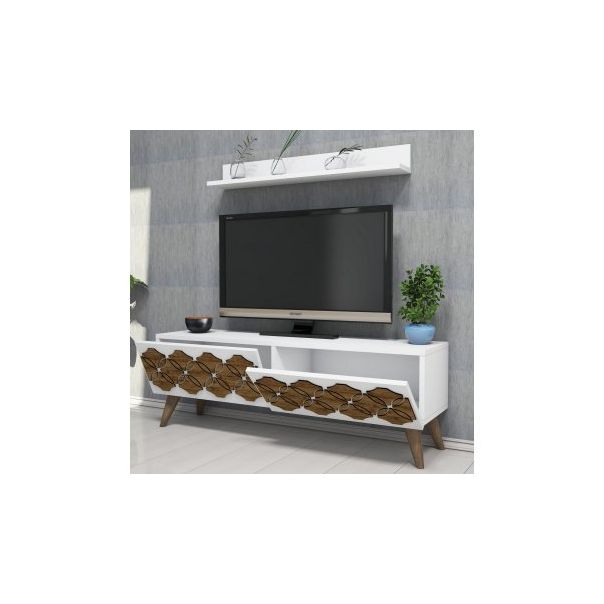 HANAH HOME TV polica Nisan White - 172784