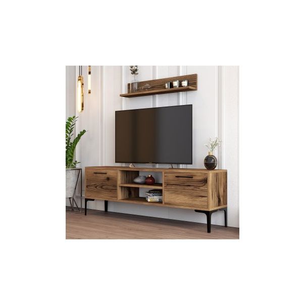 HANAH HOME TV polica Riga Walnut - 172785