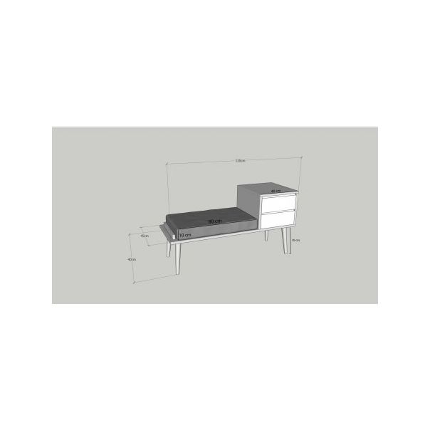 HANAH HOME Cipelarnik Fiume, braon/siva - 172808