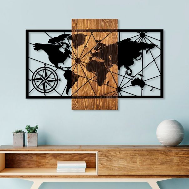 WALLXPERT Zidna dekoracija World Map 3 M - 172865