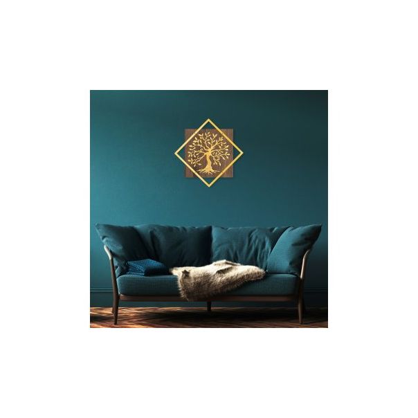 WALLXPERT Zidna dekoracija Tree v2 Gold - 172888