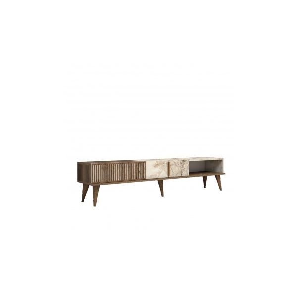 HANAH HOME TV komoda Milan, braon/bela mermerna - 172927