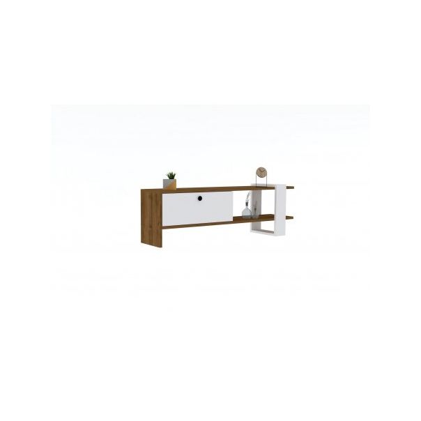 HANAH HOME TV polica Gaye Walnut White - 172928