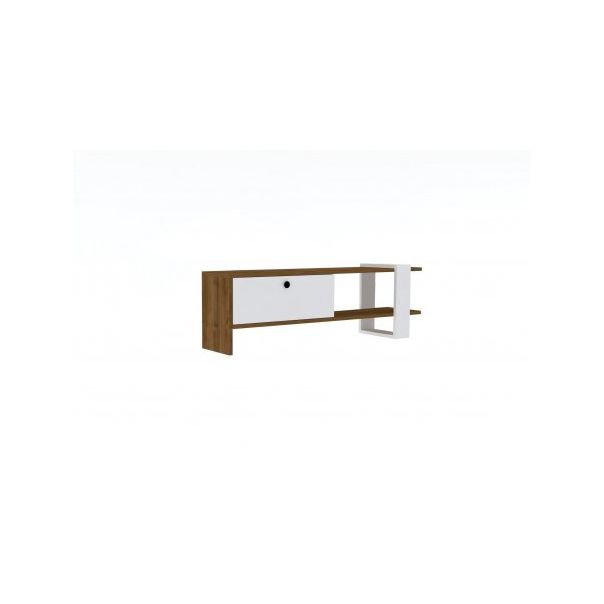 HANAH HOME TV polica Gaye Walnut White - 172928