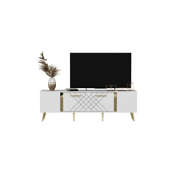 HANAH HOME TV polica Detas White Gold - 172980