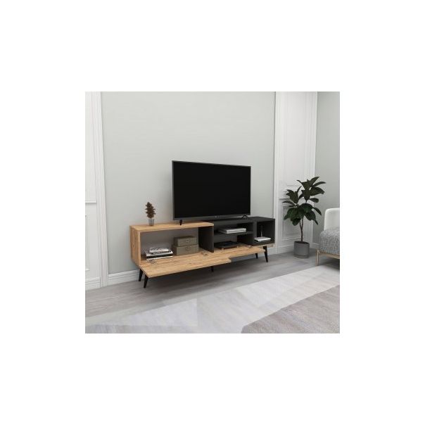 HANAH HOME TV polica Alba Atlantic Pine Anthracite - 173001-1