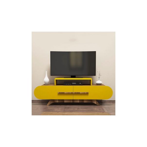 HANAH HOME TV polica Rose Walnut Yellow - 173018-1