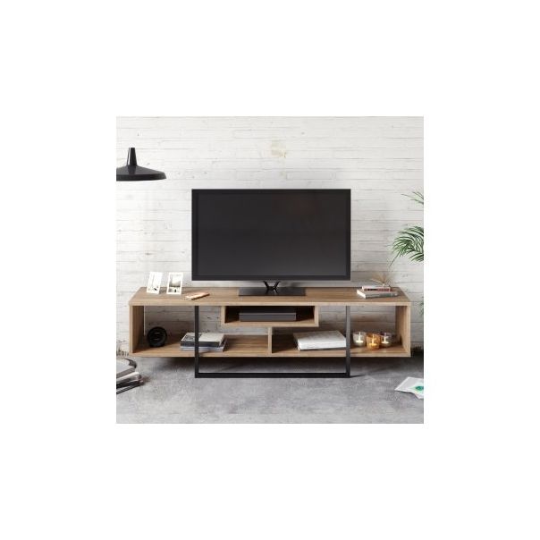 HANAH HOME TV polica Asal 150 Walnut Black - 173023