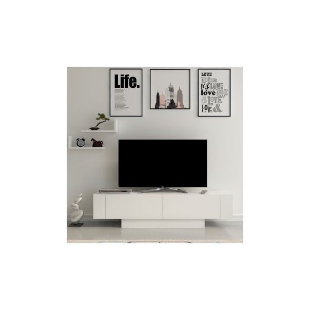 HANAH HOME TV polica Matera White White - 173029