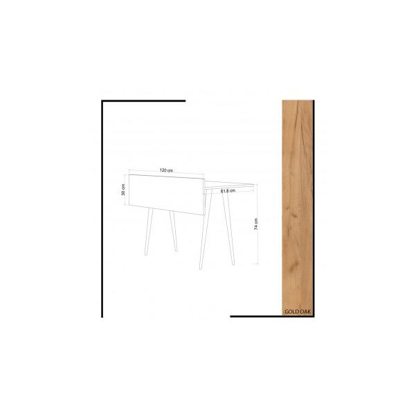 HANAH HOME Radni sto Imma, braon - 173039