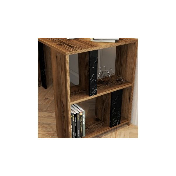 HANAH HOME Radni sto Lima, braon/mermer crna - 173054