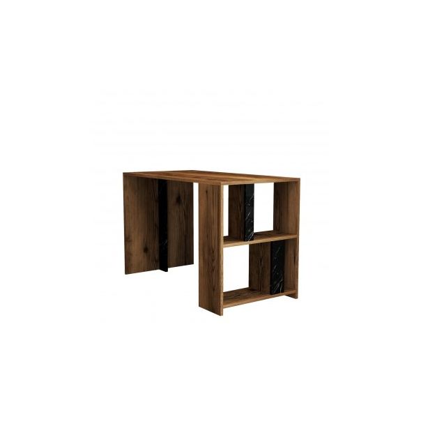 HANAH HOME Radni sto Lima, braon/mermer crna - 173054