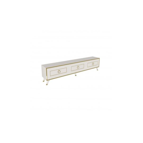 HANAH HOME TV komoda Sona, bela/zlatna - 173076