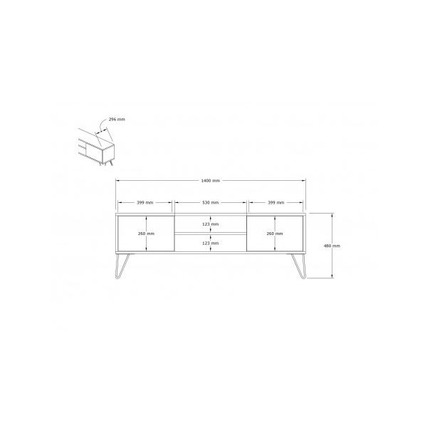 HANAH HOME TV polica Eva - 173079