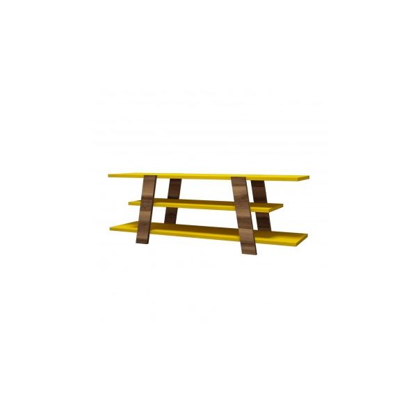 HANAH HOME TV polica Flower Walnut Yellow - 173090