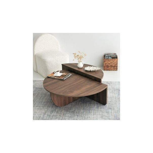 HANAH HOME Set klub stočića Podium, tamnobraon - 173124