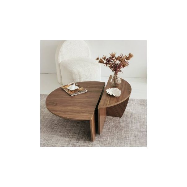 HANAH HOME Set klub stočića Podium, tamnobraon - 173124