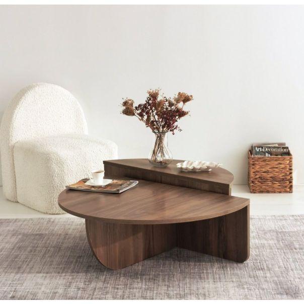 HANAH HOME Set klub stočića Podium, tamnobraon - 173124