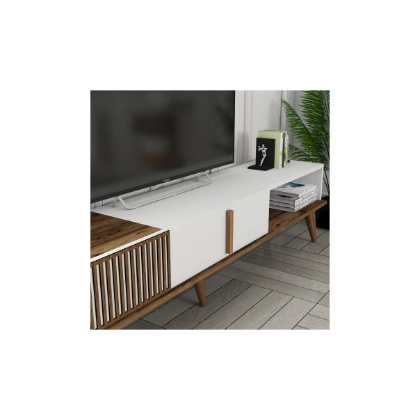 HANAH HOME TV polica Milan Alt Walnut White - 173153