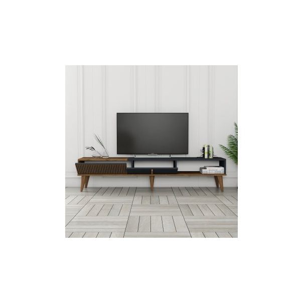 HANAH HOME TV polica Milan Alt Walnut Anthracite - 173157