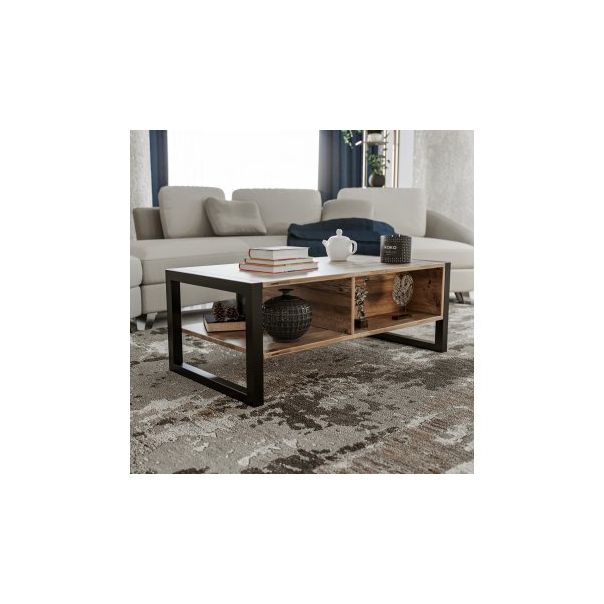 HANAH HOME Klub sto Haldizen, braon/crna - 173166