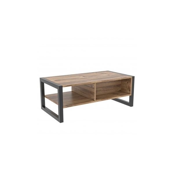 HANAH HOME Klub sto Haldizen, braon/crna - 173166